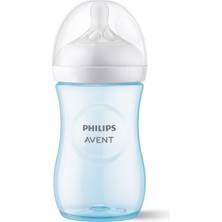 Aesco Philips Avent SCY903/21 Doğal Tepkili Pp Mavi Biberon 260ML 3-6 Ay