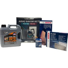 Aesco Netex Premium Bakım Seti Fiat Egea 1368CC Benzin 95PS Model Yılı (2017-2020) (Liqui Moly Top Tec 4200 5W30 Motor Yağı, Bosch S3317 Hava Filtresi, M2228 Kabin Filtresi, P7347 Yağ Filtresi)