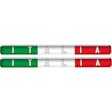 Aesco Italia Yazılı Italyan Çubuk 2li 3D Sticker