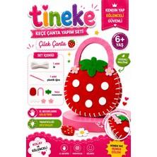 Aesco Tineke Keçe Çanta Yapım Seti Çilek Model | Kendin Yap Dıy Hobi Kiti | 6+ Yaş 1 Adet