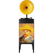 Aesco Fennessy I5 Bluetooth Hoparlörlü 110W Hi-Fi Retro Pikap Plakçalar Turntable, Van Gogh
