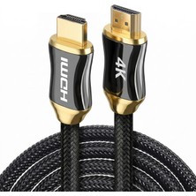 Aesco Furalis 4K HDMI Kablosu (10 Metre) - Yüksek Hızlı Görüntü ve Ses Iletimi - UHD Görüntü Aktarımı - Örgülü Kablo ve Metal Başlıklı - Tv, Monitör, Ps, Xbox, Projektör Uyumlu