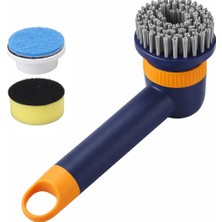 Aesco Coverzone Şarjlı Temizlik Fırçası Değişebilir Başlık Sert Zemin Ayakkabı Temizleme Fırçası LED Ekran Göstergeli Clean Shoes Spin Scrubber TJ03 (Lacivert)