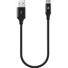 Aesco Ttec Alumicable Mini Type-C 30CM Şarj Kablosu, Siyah