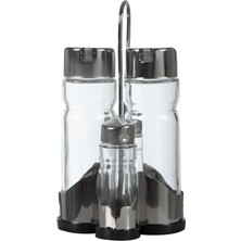 Aesco Mudo Home Metal Yağlık & Tuzluk Seti 4 Parça