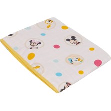 Aesco Taç 1500187685 Disney Mickey Baby Pamuk Lisanslı Müslin Battaniye, Çok Renkli