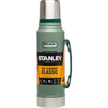 Aesco Stanley Klasik Vakumlu Paslanmaz Çelik Termos, Yeşil, 1 L, Çift Duvar Yalıtımı, Makinede Yıkanabilir, 11.7W x 35.8h cm