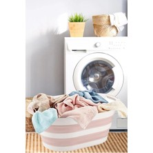 Aesco 38 Lt Katlanabilir Silikon Plastik Kirli Temiz Çamaşır Sepeti Silikon Katlanır Akordiyon Sepet