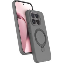 Zenviaa Xiaomi Mi 17T Pro Regal Magsafe Standlı Kapak - Titan Gri ZENVIAA365423
