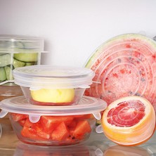 Aesco Silikon Streç Kapak Seti 6 Adet Kupa Bardak Kavanoz Kase Bonesi 6 Lı Silikon Kapak Seti Bpa Içermez