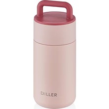 Aesco Dıller Paslanmaz Çelik Termos Pembe 350 ml Taşınabilir