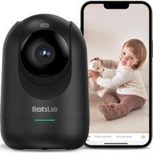 Aesco Botslab C211 2k Pro Wifi 360° Akıllı Güvenlik Kamerası Bebek Monitörü Evcil Hayvan Kamerası Ip Kamera Yeni Versiyon Siyah