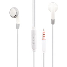 Aesco Heartz K105 Stereo 130 cm Klasik Çivi Jack Efsane Düz Model Dahili Mikrofonlu Kablolu Hifi Hd Ses Kablolu Kulaklık (Beyaz)