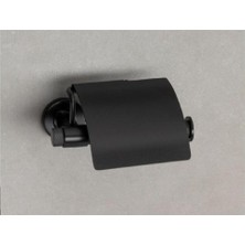 Aesco System Flexu Kapaklı Tuvalet Kağıtlığı Siyah Renk 85X88X158 mm