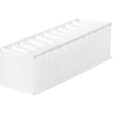 Aesco Ocean Home Textile 10 Bölmeli Beyaz Renk File Çekmece Düzenleyici 11 x 41,5 x 12 cm
