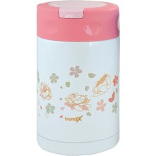 Aesco Trendix Çelik Içli Termos 500 ml Pembe Çelik Kaşık Ile TX-6129