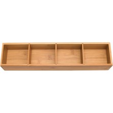 Aesco Lipper International 8884 Bambu Ahşap Çıkarılabilir Bölücüler ile 4 Parçalı Çekmece Düzenleyici, 17-1/2 "x 4" x 2-1/2"