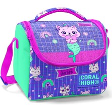 Aesco Coral High Kız Çocuk Yeşil Mavi Unicorn Okul Beslenme Çantası - Thermo Yalıtımlı