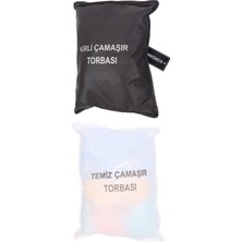 Aesco Kordak Temiz ve Kirli Çamaşır Torbası Beyaz, Kordaktmtorba