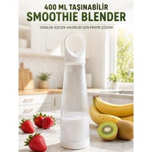 Masa Dostu Kablosuz Taşınabilir Blender 400 ml Şarjlı Smoothie Shake ve Meyveli Içecek Hazırlama Tdms-07