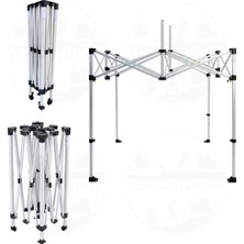 Aesco Yek Outdoor Teleskopik 3x2 M Bagaj Boy Otomatik Gazebo Iskeleti | Çardak Iskeleti