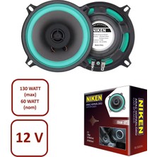 Aesco Niken Araç Hoparlörü 13CM 5inç 4 Ohm 130 Watt 1 Adet