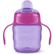 Aesco Philips Avent Eğitici Damlatmaz Bardak, 6 Ay+, Kız Bebekler Için, Yumuşak Silikon Uç, Kolay Tutuş, Sızdırmaz Tasarım, Bulaşık Makinesinde Yıkanabilir, 200 Ml, SCF551/03