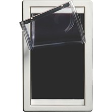 Aesco Ideal Pet Kapıları Ekran Koruyucu Evcil Hayvan Kapısı, Orta, 17,78 cm x 28,5 cm Kapak Boyutu", Beyaz