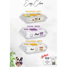 Aesco Sleepy 100'LÜ Arap Sabun ve Orkide Katkılı, Yağ Çözücü 30'lu Temizlik Havlusu ve Rosie Hediye