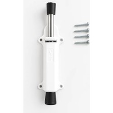 Aesco Basmalı Kapı Stoperi, 4 Vida Dahil, Dayanıklı Metal, Kolay Montajlı, Modern Tasarımlı Kapı Tutucu, Estetik ve Ergonomik Iç Mekan Aksesuarı (Beyaz)
