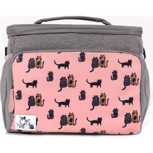 Aesco Biggdesign Cats Isı Yalıtımlı Çanta Pembe