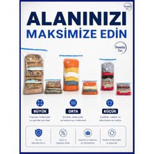 Aesco Family Co.3'lü Paket Ekstra Büyük Kalınlaştırılmış Küp Vakumlu Saklama POŞETLERI110X90+25CM-1ADET,100X70+33CM-1 Adet, 80X50+25 cm -1 Adet Giysiler, Yorganlar, Yastıklar, Battaniyeler Için Vakumlu Hurç