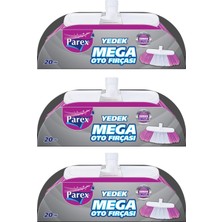 Aesco Parex Mega Oto Fırçası Yedek (Sapsız) Üçlü Paket