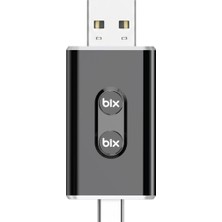 Aesco Bix CB02 2.4g/5g Wifi Carplay Android Auto Kabloludan Kablosuza Çevirici Usb-A Usb-C Çift Uçlu Hibrit Adaptör