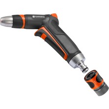Aesco Gardena Metal Nozul - Donmaya Dayanıklı - (Değişken Püskürtme Desenleri) + Su Durdurucu, 3815M-FP