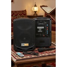 Aesco Hepa-Merz Hepa Merz 300W Şarjlı Portatif Seyyar Mikrofonlu Mevlüt Amfisi 6.5 Inç (HS-300)