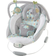 Aesco Ingenuity Rahatlatıcı Ana Kucağı Bebek Koltuğu, Sesler ve Titreşimler, 0-6 Ay, 9 Kg'a Kadar - Morrison, Fil/aslan Oyuncaklı (Gri/mavi)
