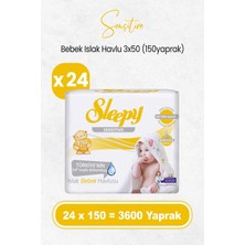 Aesco Sleepy Sensitive Islak Bebek Mendil 3X50 x 24 Adet (3600 Yaprak)