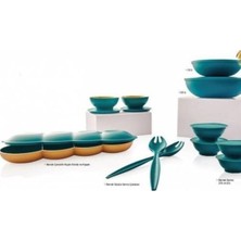 Aesco Tupperware Berrak Yeşil-Gold Saklama Kabı 10 Lu Set