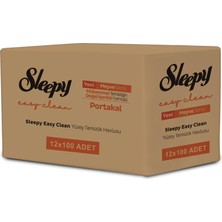 Aesco Sleepy Meyve Serisi Yüzey Temizlik Havlusu Mendili Portakal 12X100 (1200 Yaprak)
