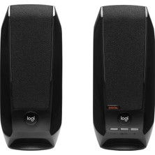 Aesco Logitech S150 USB Stereo Hoparlör, 2.0, Ince ve Hafif Tasarım, Kompakt ve Taşınabilir, Kolay Ses Kontrolleri, LED Işıklı Gösterge, Sessize Alma Düğmesi, 2 W, Siyah