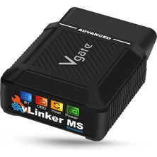 Aesco Vgate Vlinker Ms Bluetooth Obd2 Araç Tarama Cihazı Iphone/ios, Android ve Windows Için, Çoklu Can Protokollerini Destekler (Gmlan, Ms Can, Ch Can, Ls Can)