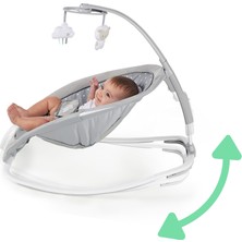 Aesco Ingenuity 2si 1 Arada Hafif Bebek Salıncağı ve Hoppala (0-30 Ay, 18 Kiloya Kadar) - Yemek Zamanı Matı, Titreşimler ve Sesler
