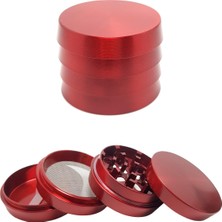 Aesco Kırmızı 52MM. Tütün Baharat Herbal Öğütücüsü Parçalayıcı RB84KR