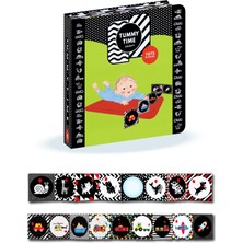 Aesco Tots & Folks Tummy Time Kitabım - Bebek Aynası ve Katlanır Kitap - Yüksek Kontrastlı Board Book - Eğitici Bebek Kitabı