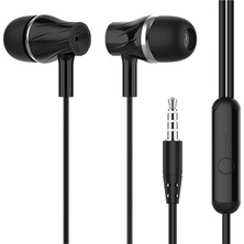 Aesco Kulakiçi Silikonlu ER05 3.5mm Jack Kulaklık Siyah