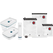 Aesco Zwıllıng Fresh & Save Vakumlu Başlangıç Seti, Cam, 8 Parçalı, Kutu, Pompa ve Torba Dahil, La Mer