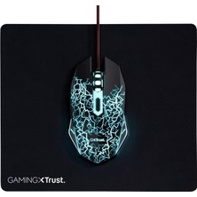 Aesco Trust 24752 Basic Mouse ve Mousepad-Siyh