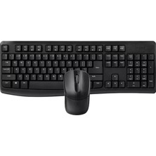 Aesco Rapoo X1800PRO Wrl Tr Klavye Mouse Set Siyah