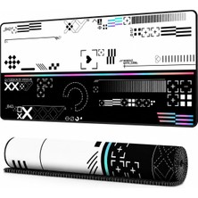 Aesco Mcstorey Xxl Oyuncu Mouse Pad 90X40 cm 3mm Dikişli Kaymaz Taban Büyük Gaming Desk Mat Grıd Collection